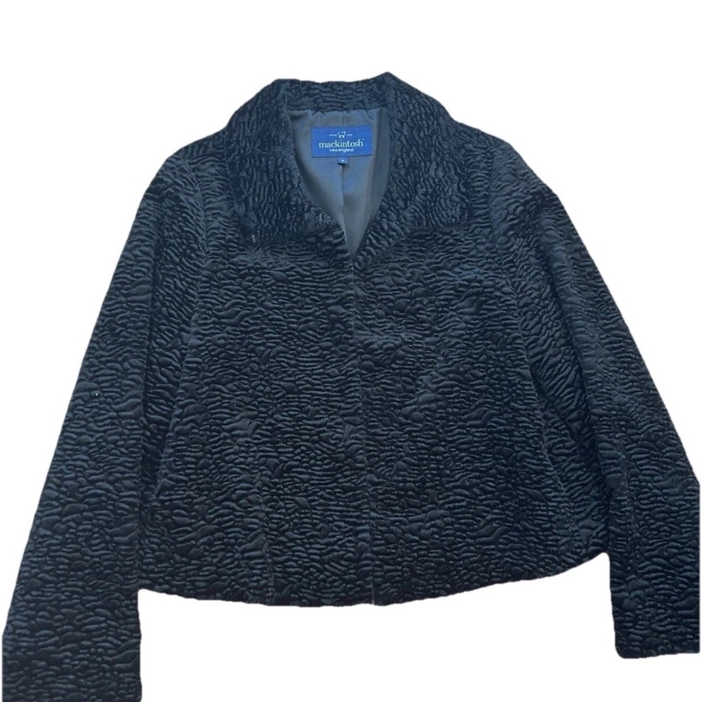 Vintage Macintosh New England faux Persian lamb curly jacket lined ladies size M